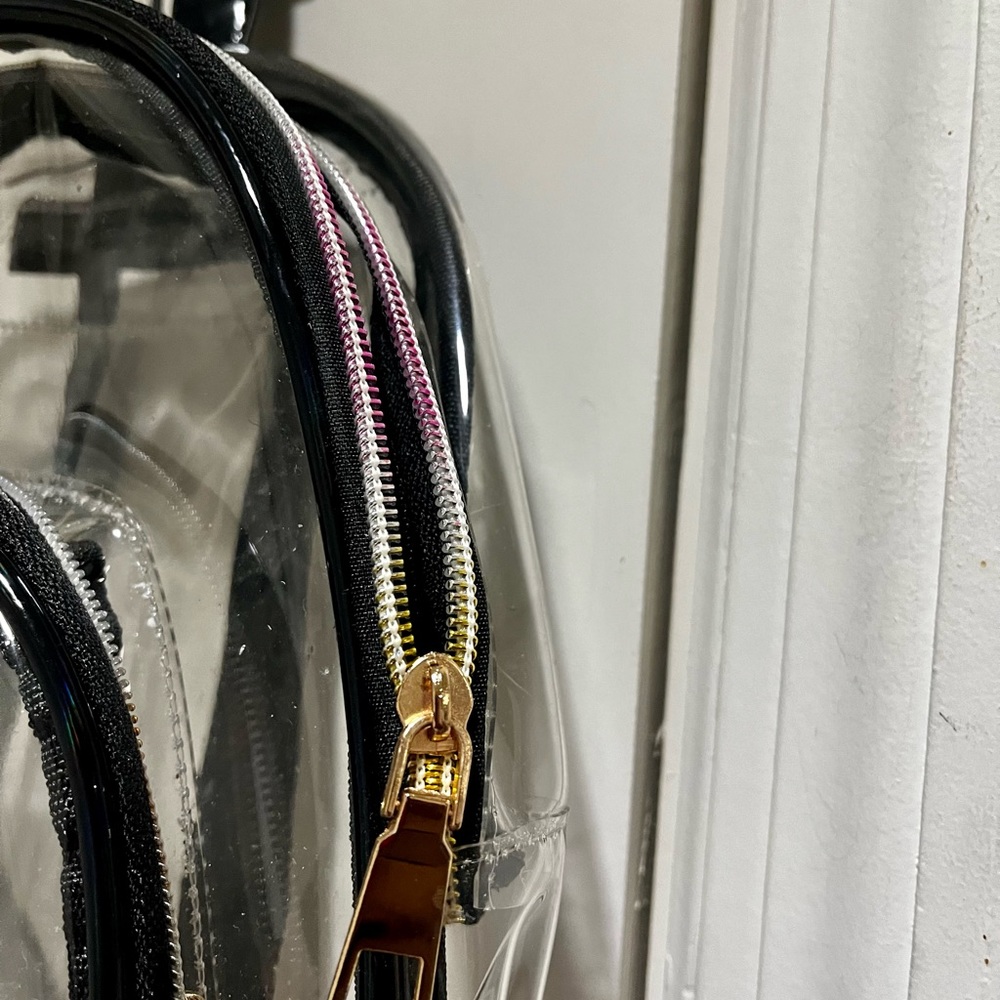 Clear Small Backpack With Colored Zipper - image 5